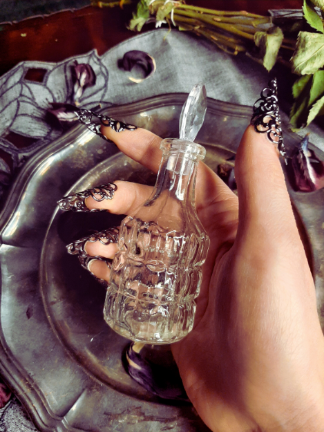 "Crystal" bottle with glass cap