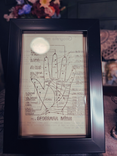 Romanialainen kädestälukemisen ohje kehyksissä #2